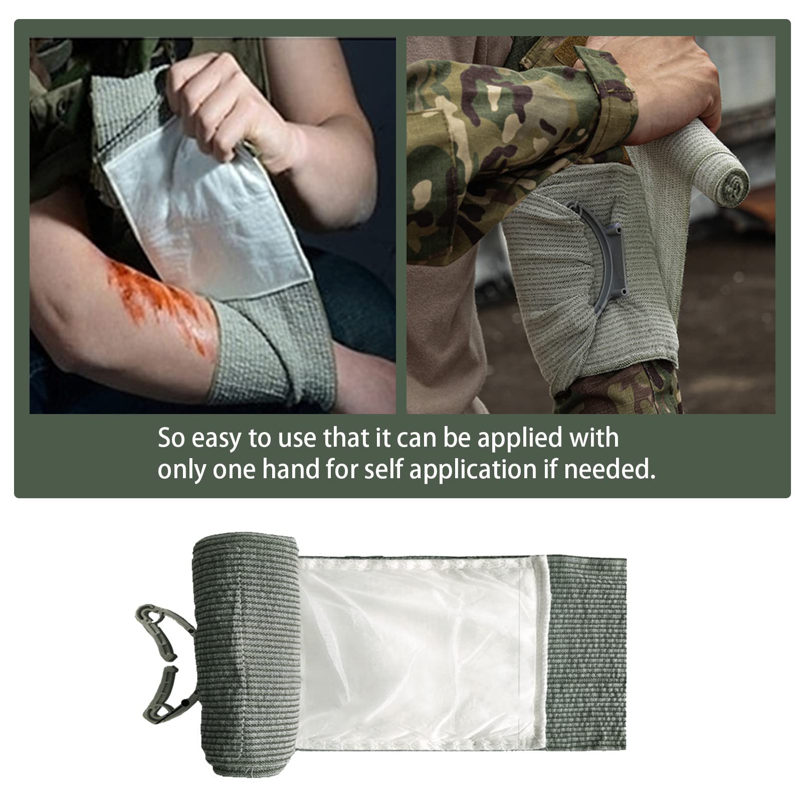 RHINO RESCUE ready-to-use bandage in sterile vacuum-sealed packaging.