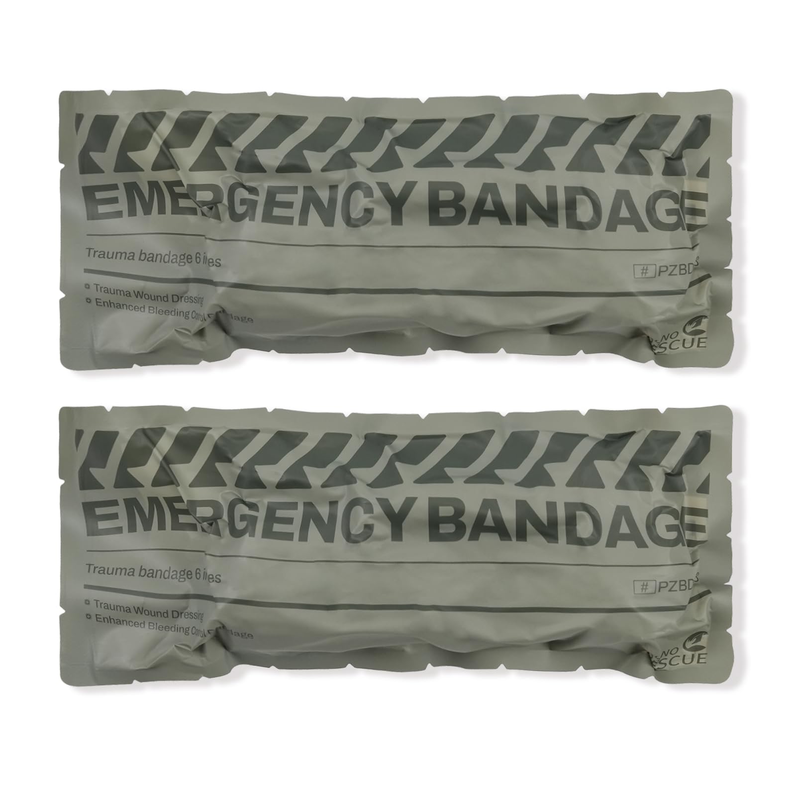 Rhino Rescue 6in Israeli-style emergency bandage packaging for quick-access emergency care.