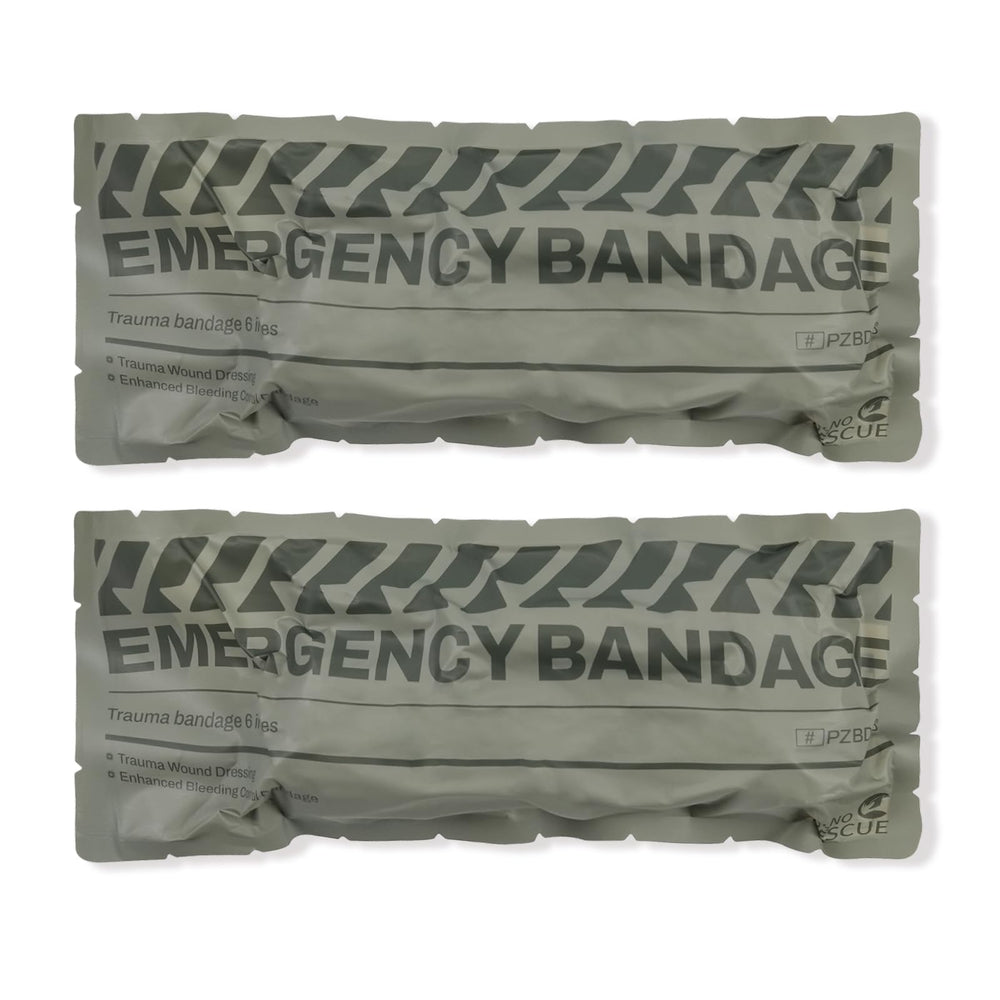 Rhino Rescue 6in Israeli-style emergency bandage packaging for quick-access emergency care.