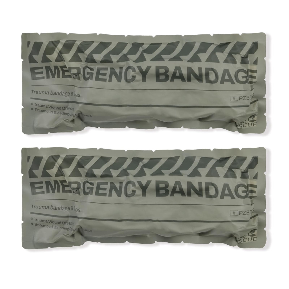 Rhino Rescue 6in Israeli-style emergency bandage packaging for quick-access emergency care.