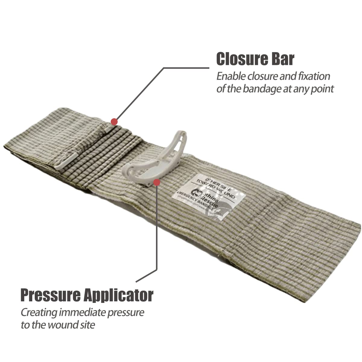 RHINO RESCUE bandage one-handed application demonstrated for quick care