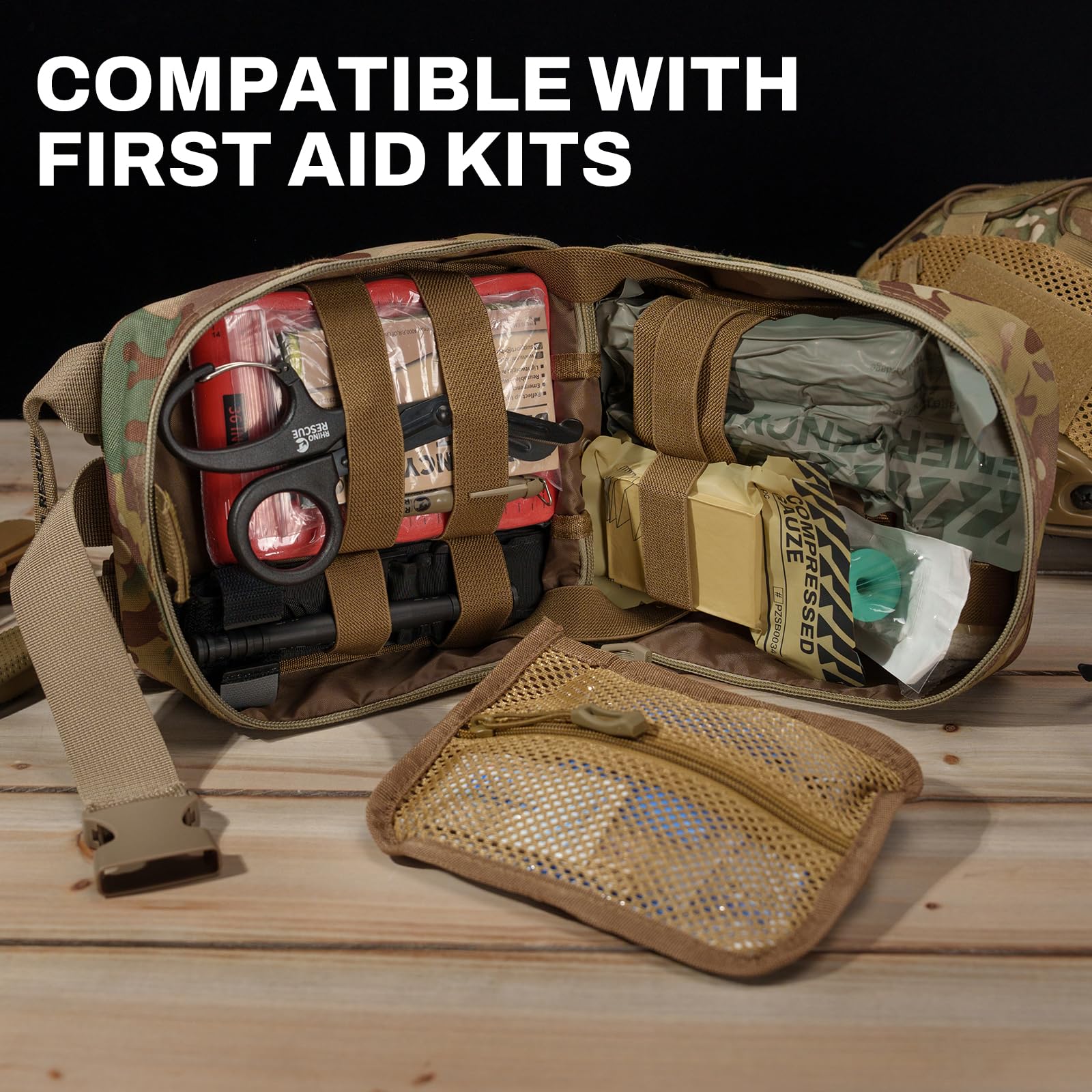 RHINO RESCUE compact 4.5x4.1yd gauze fits any IFAK or trauma kit.