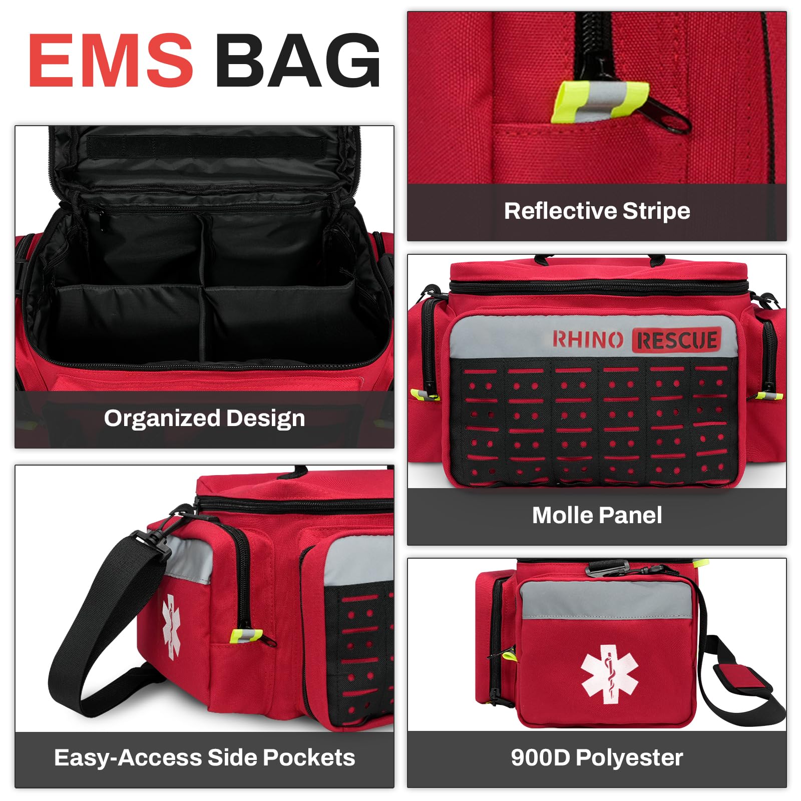 RHINO RESCUE travel-ready kit fits cars, boats, and camping trips.