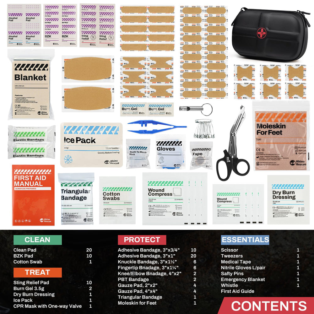 RHINO RESCUE EVA kit open interior for quick access and visibility.