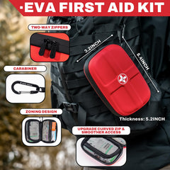 RHINO RESCUE EVA first aid kit with waterproof EVA surface protecting contents during wet conditions.