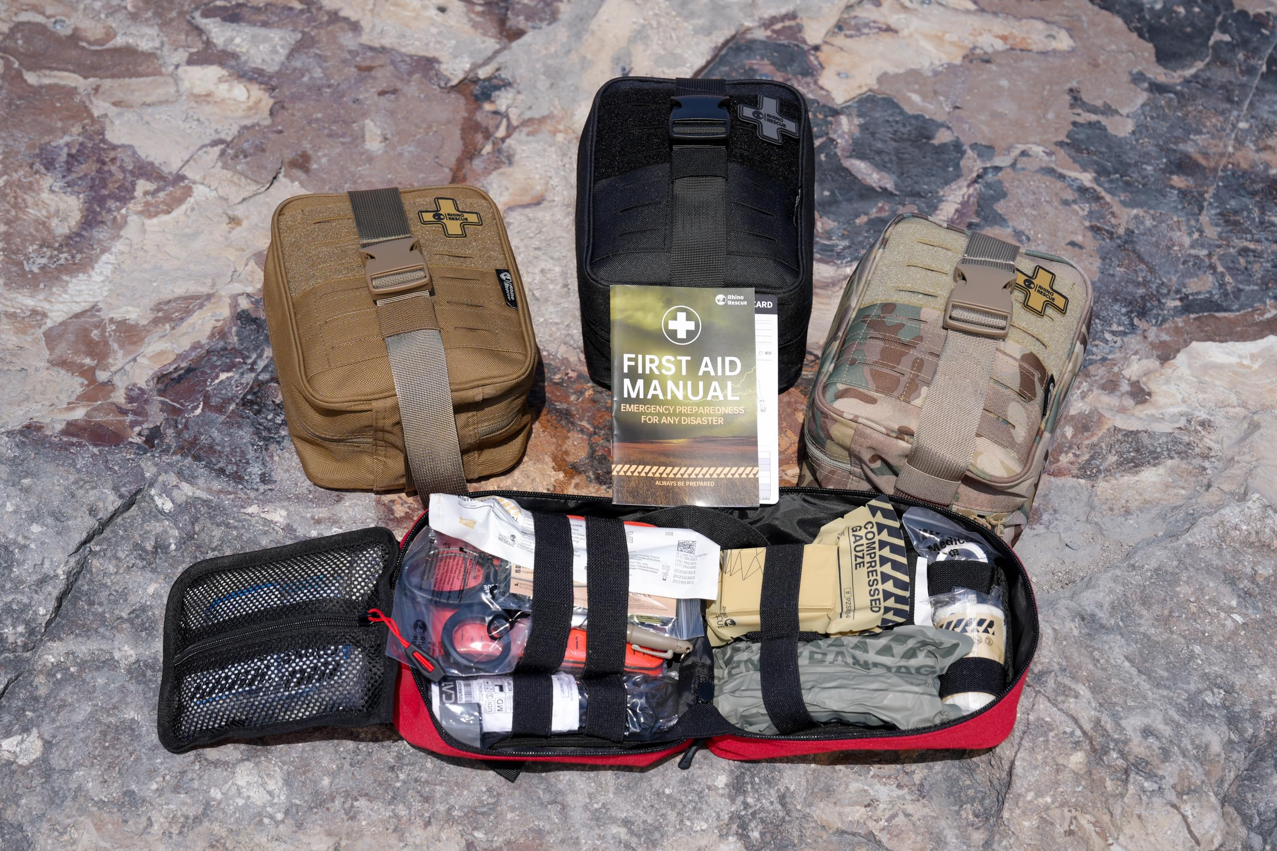 RHINO RESCUE IFAK organized compartments for easy item retrieval