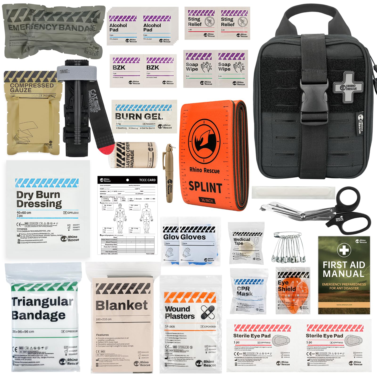RHINO RESCUE IFAK tourniquet setup for rapid wound control in the field