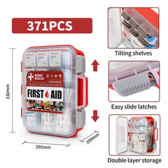 Rhino Rescue organized compartments with tilting shelves for fast retrieval.