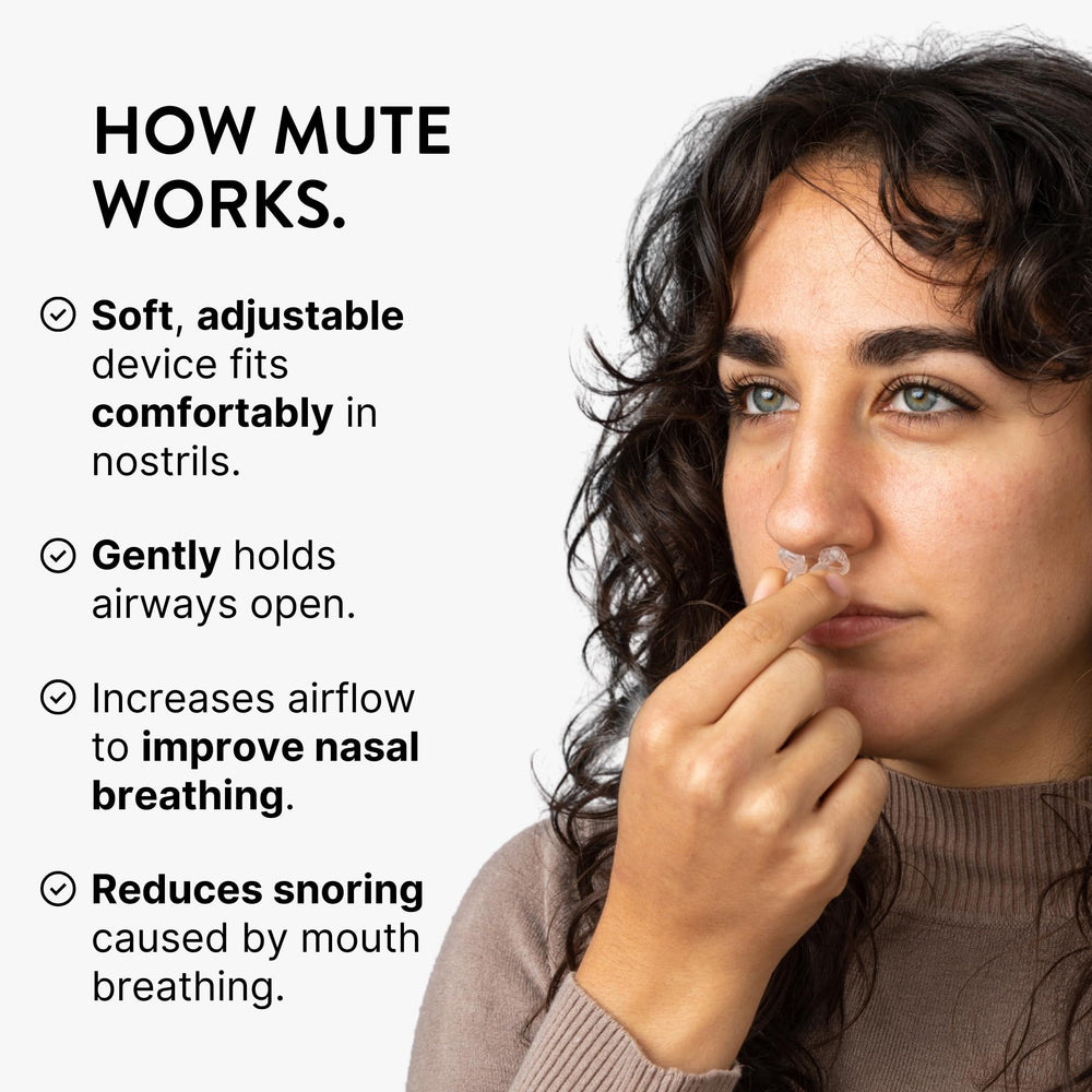 Rhinomed Mute discreet design supporting quiet nights