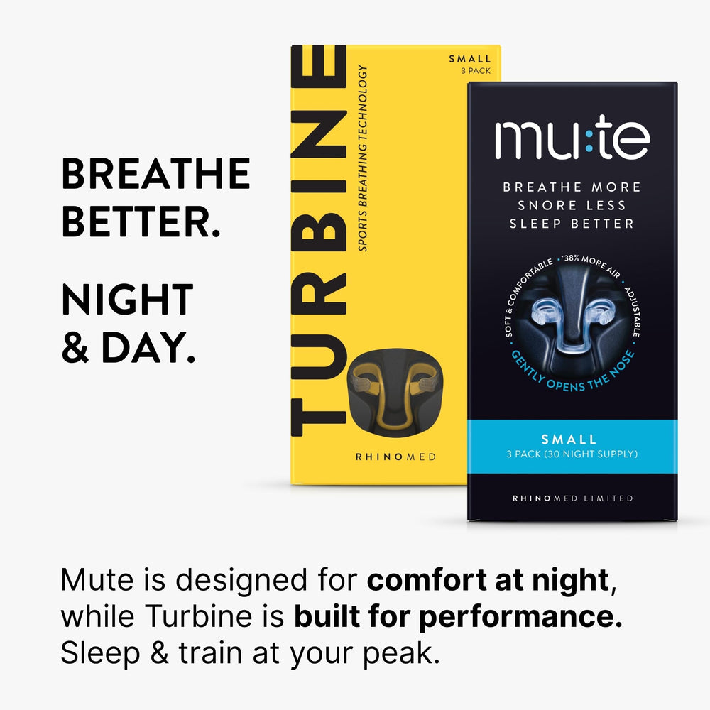 Rhinomed Mute packaging communicates starter options and product clarity.