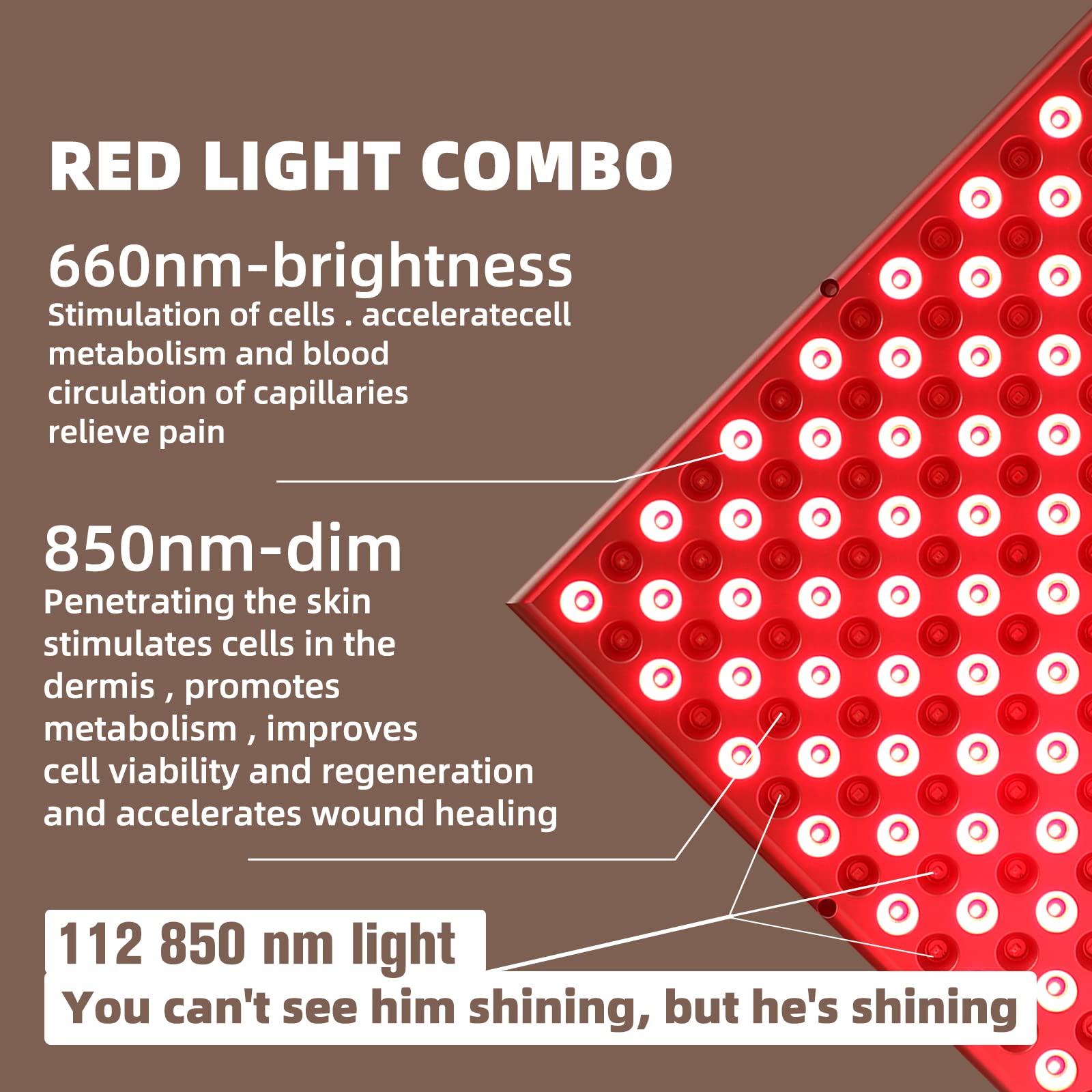 Rhmip close up diode array emphasizes even light distribution