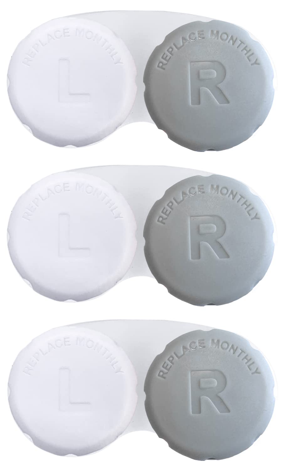 RHUI estuche lentes contacto viaje gris: almacenamiento seguro y transporte.