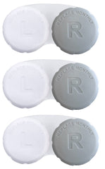 RHUI estuche lentes contacto viaje gris: almacenamiento seguro y transporte.