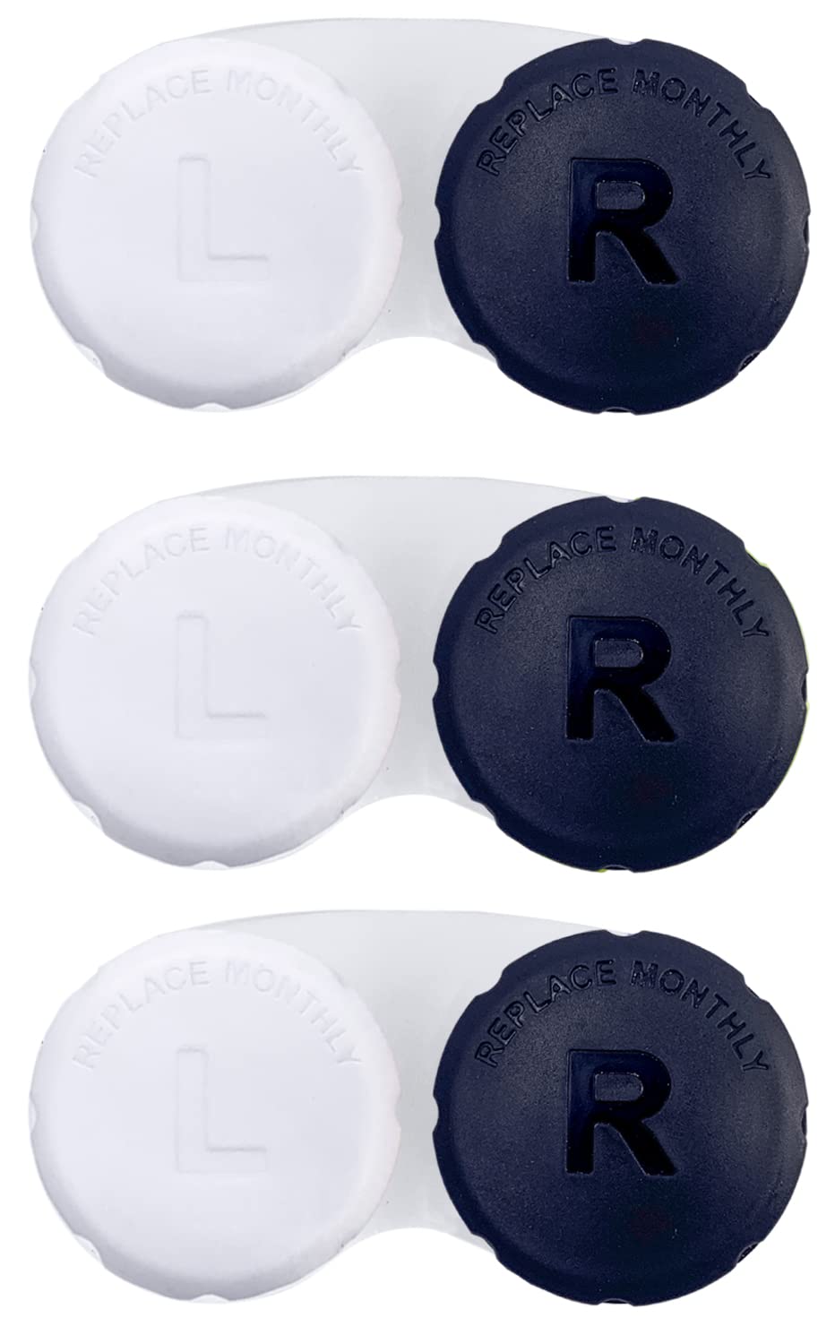 RHUI estuche lentes viaje negro, práctico almacenamiento para lentes de contacto.