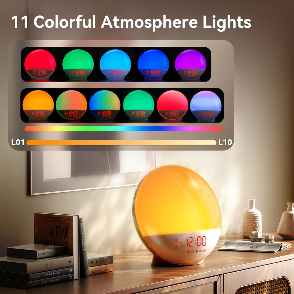 RICIAL ambient color lights add a cozy bedside ambience