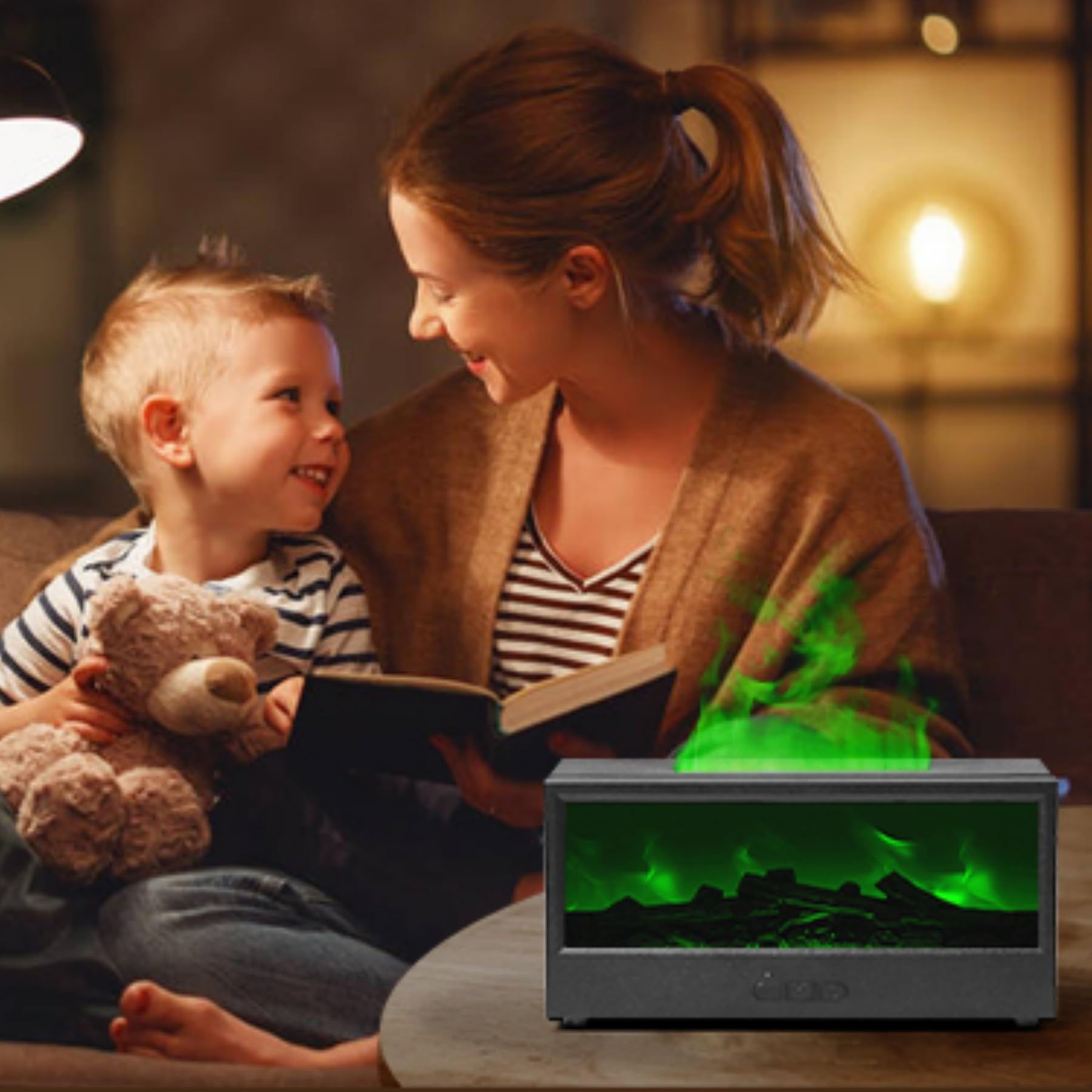 Rican diffuser living room decor adds subtle light and aroma