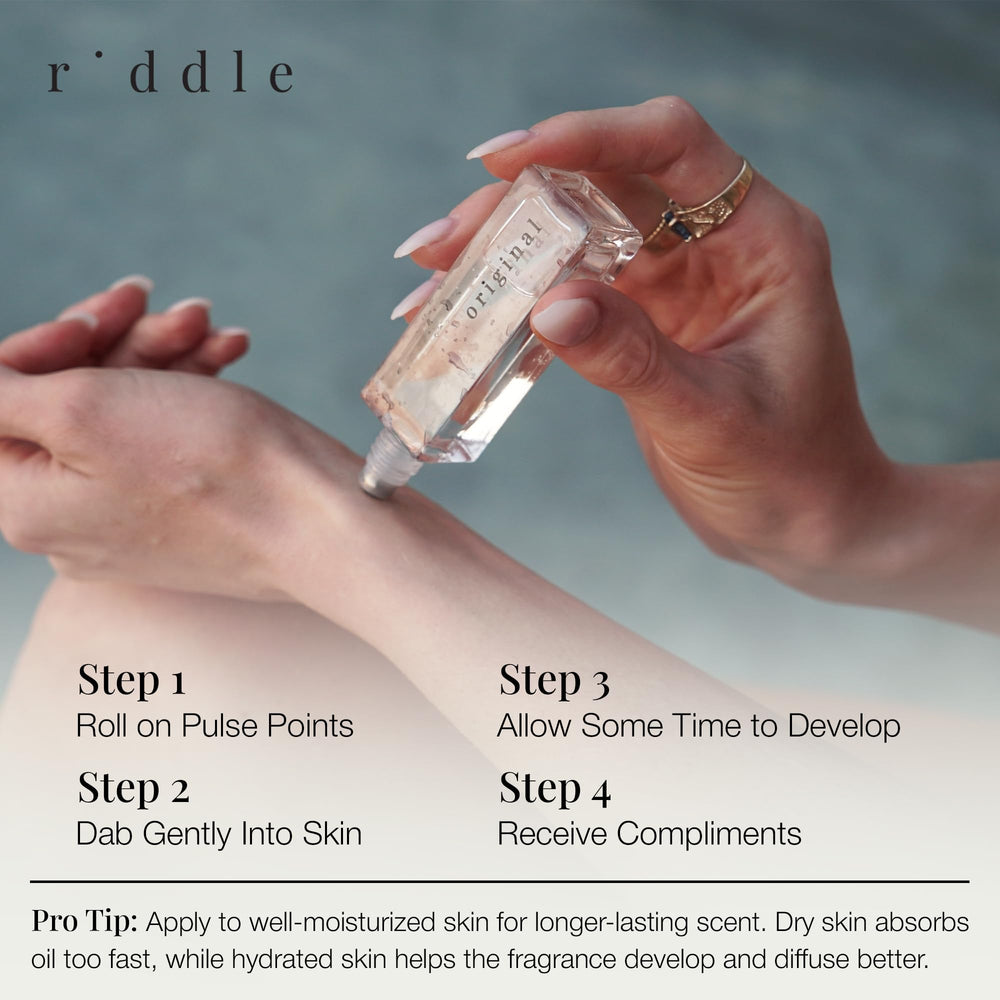 Riddle Original Roll-On packaging box highlights cruelty-free promise