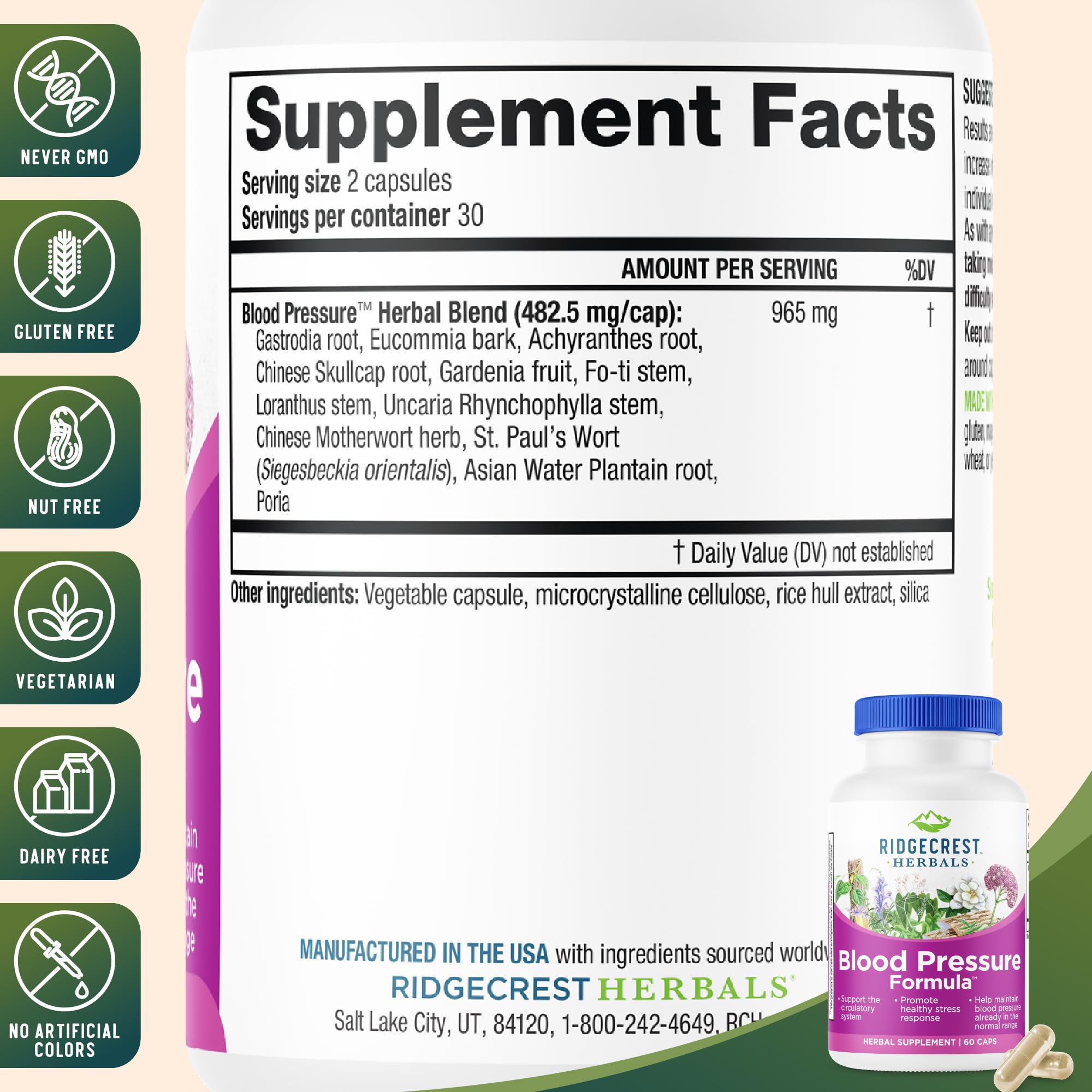 RidgeCrest Gastrodia and Eucommia root blend close-up.