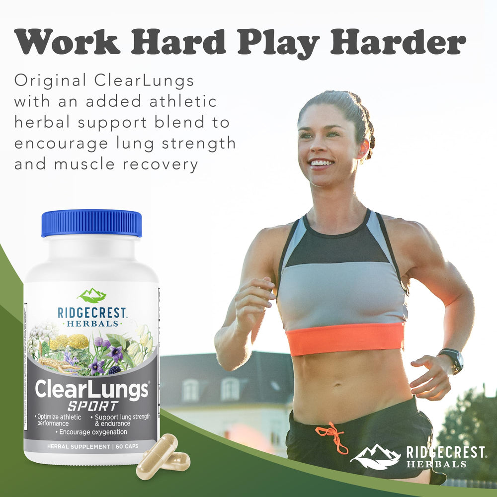 RidgeCrest ClearLungs Sport athlete in motion illustrating potential performance-friendly use.