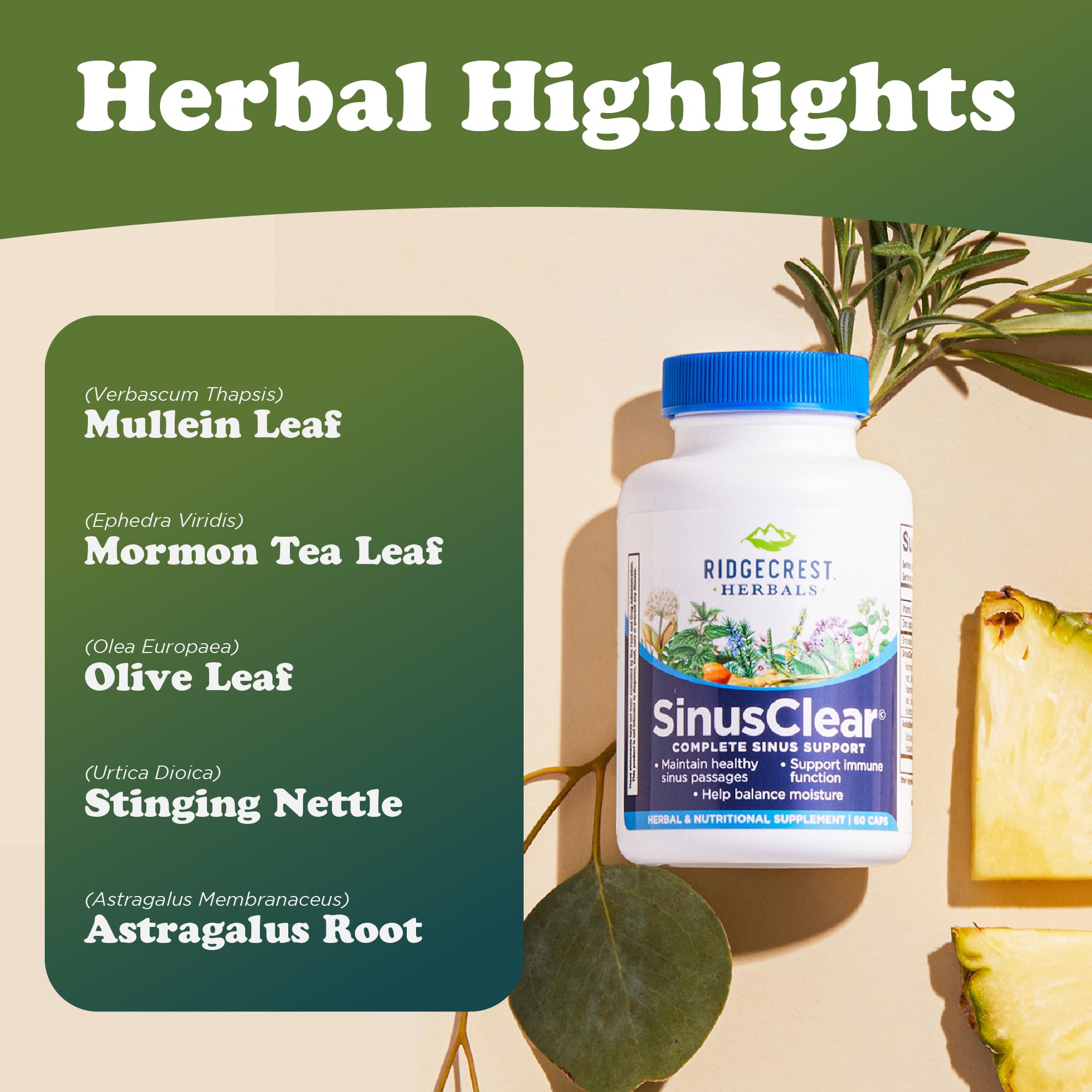 RidgeCrest SinusClear packaging box emphasizing quality