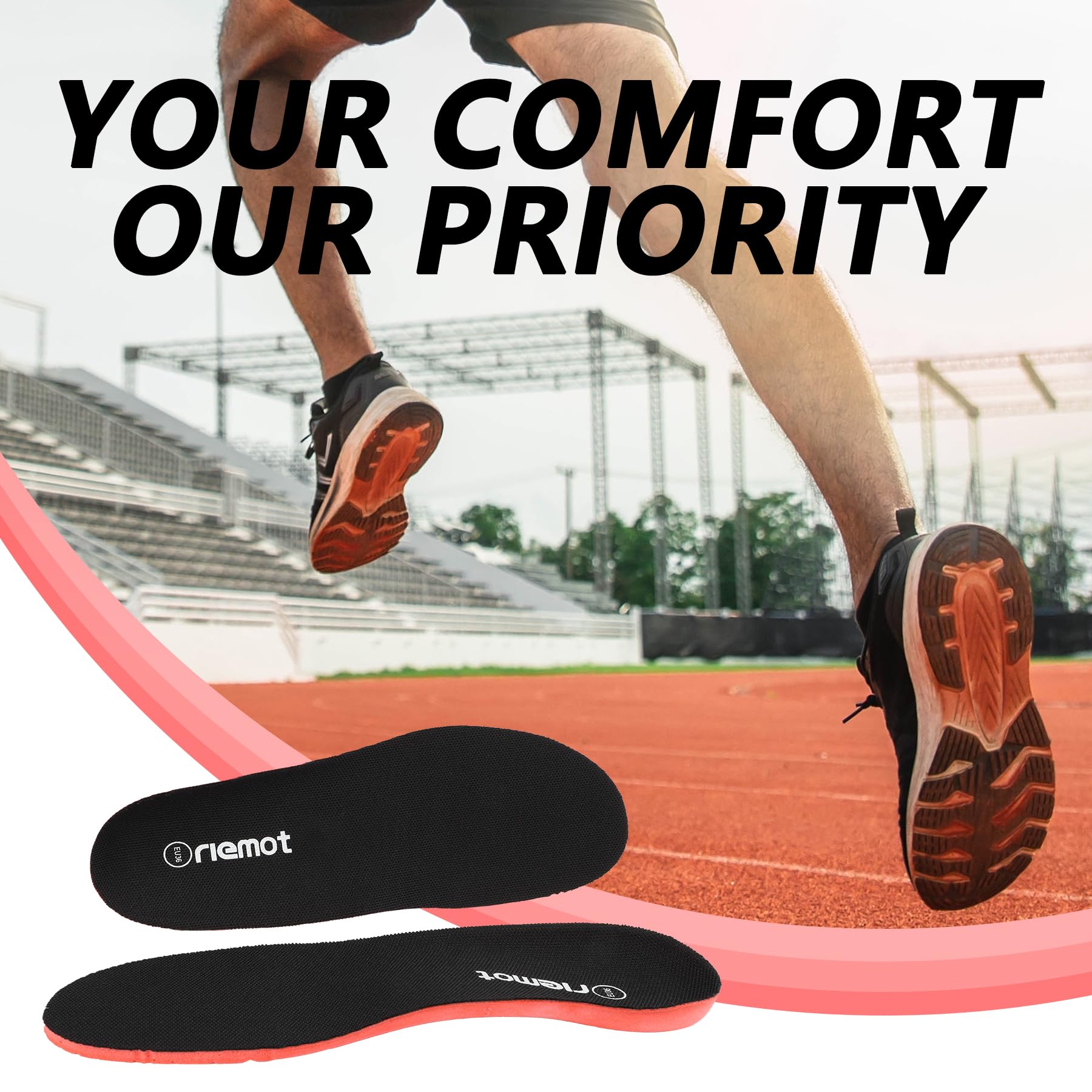 riemot cut-to-fit insoles guide for a precise fit.