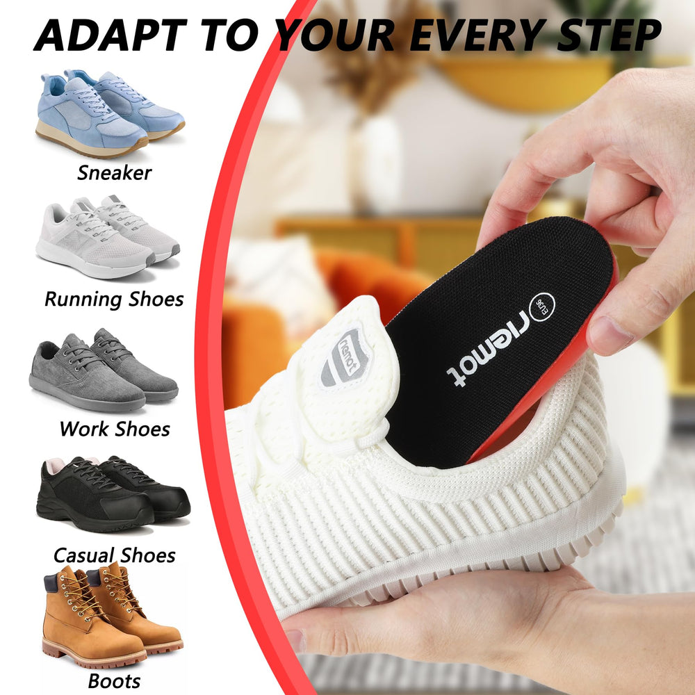 riemot heel cup protects and stabilizes the foot on impact.