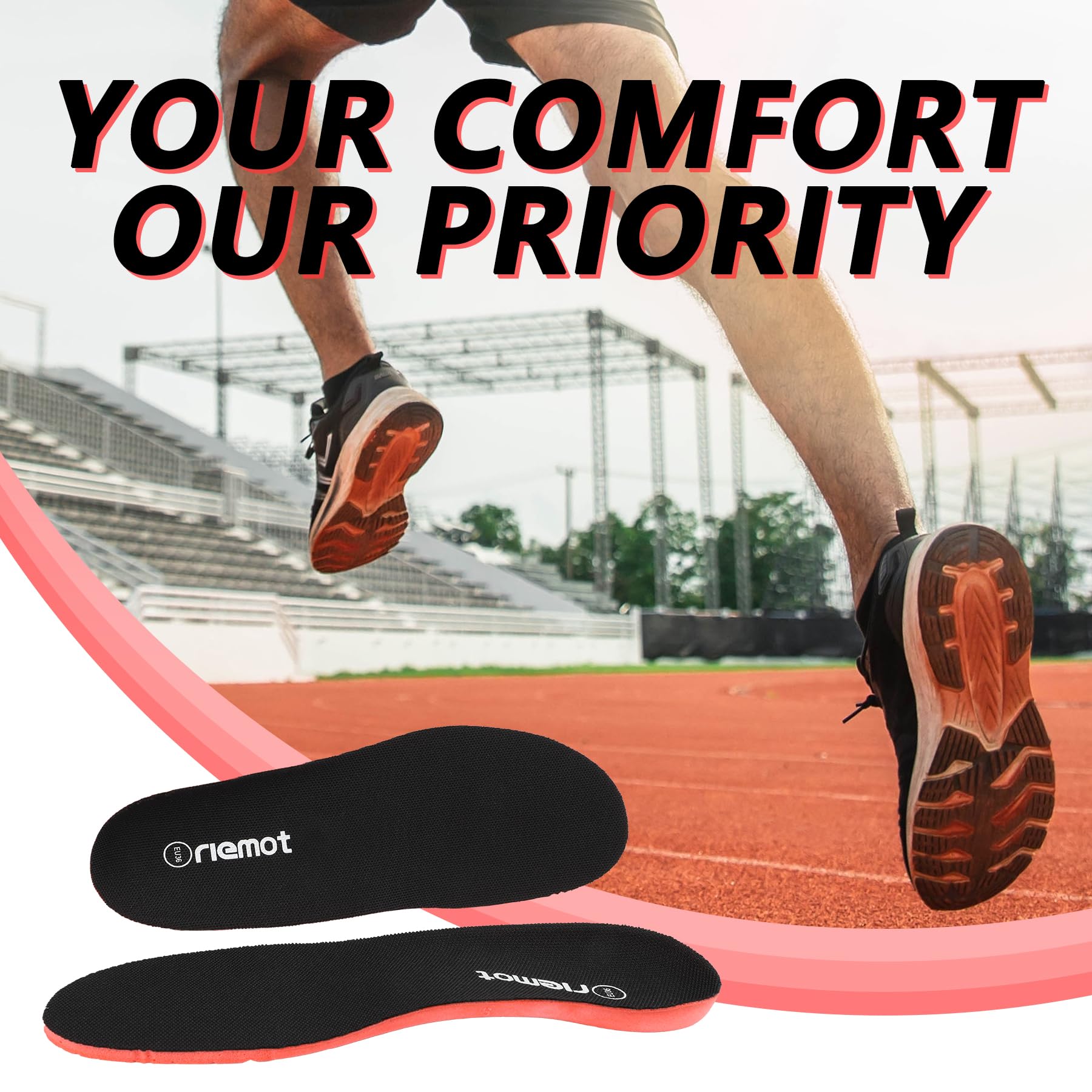 riemot insoles featuring breathable mesh fabric