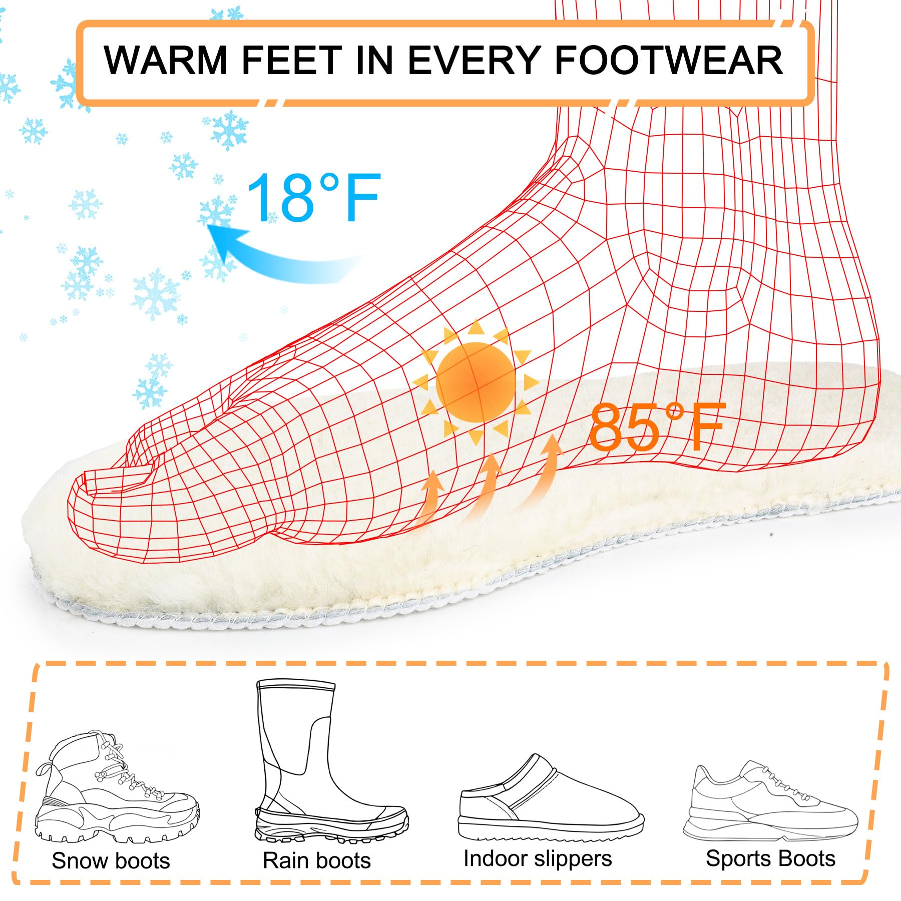 riemot wide shoe compatibility fits boots, sneakers, slippers, and casual shoes.