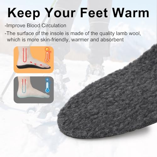 riemot women's arch support warm insoles - suitable for boots and slippers throughout the year
