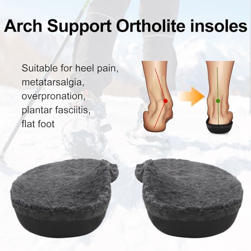 riemot women's arch support warm insoles - breathable wool and vents keep feet dry