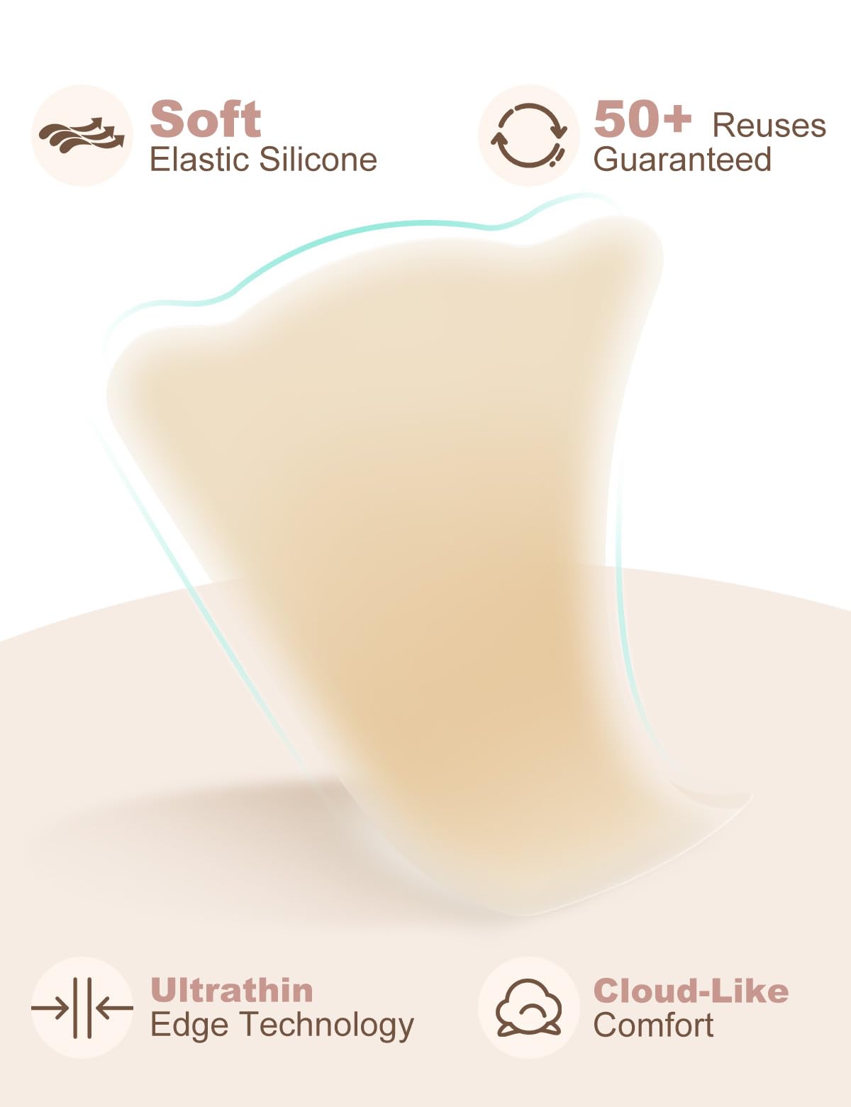 RIFAUM cameltoe concealer reusable pads with 50+ wear lifespan for daily use.