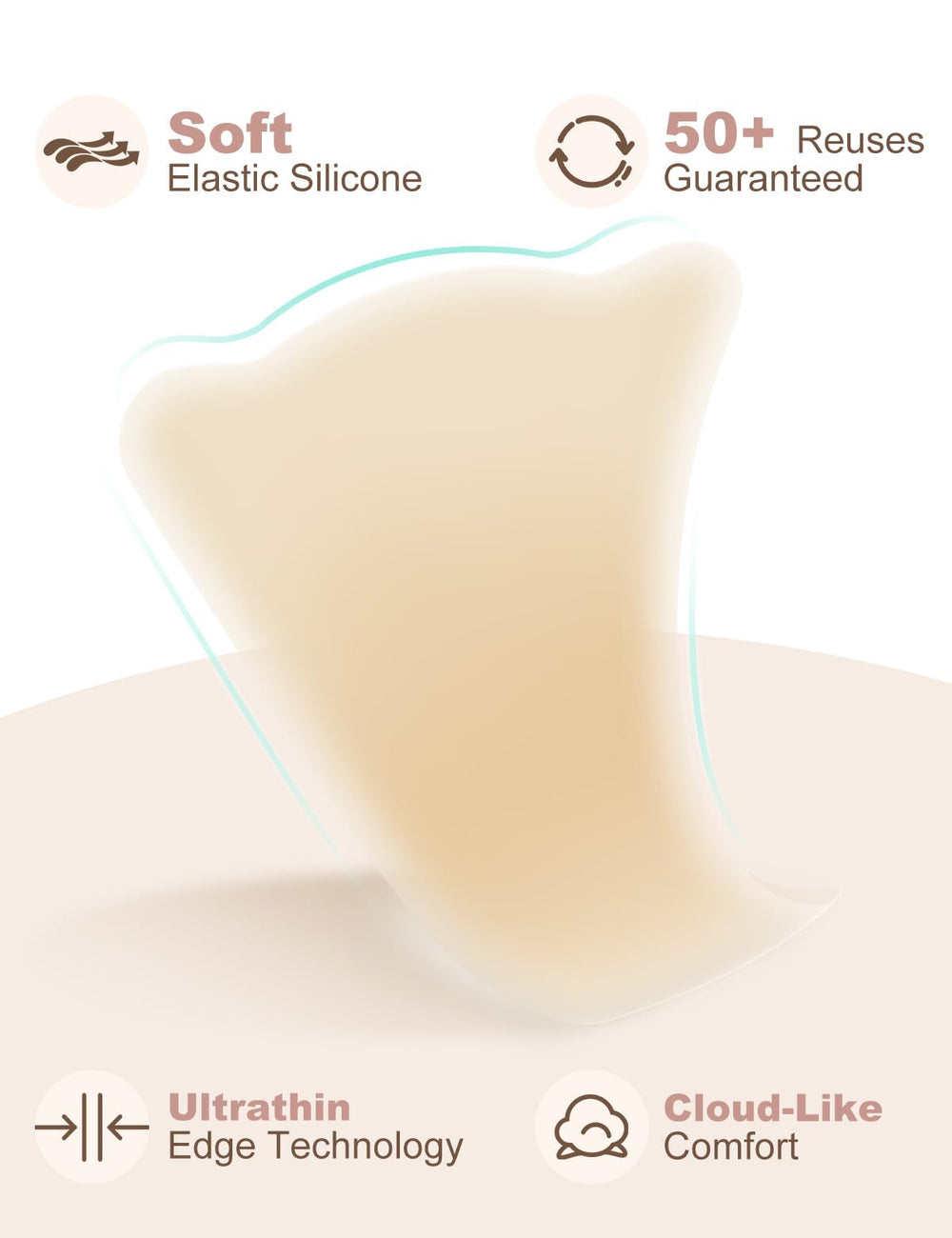 RIFAUM cameltoe concealer reusable pads with 50+ wear lifespan for daily use.