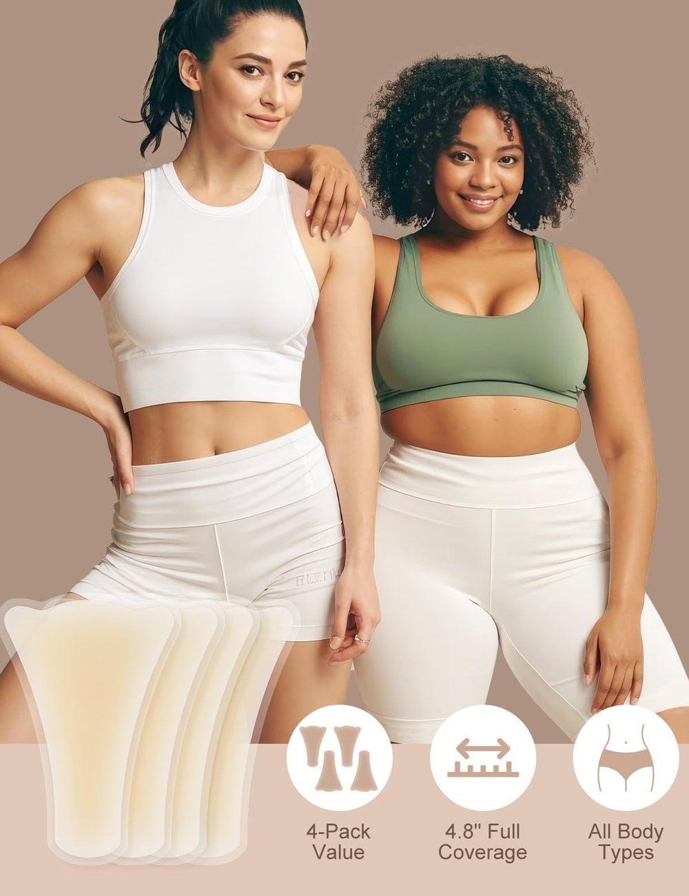 RIFAUM cameltoe concealer self-adhesive pad secured during workouts and yoga.