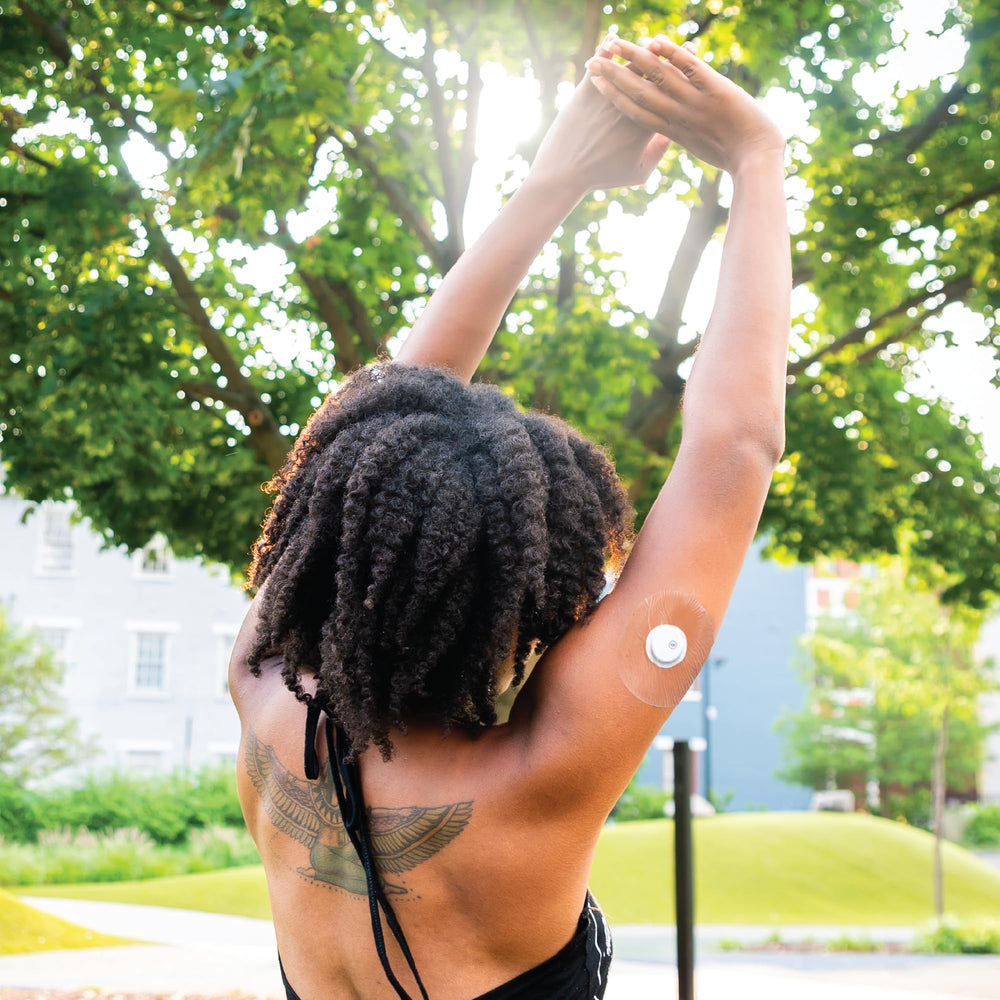 RightCare CGM patch compatible with Libre and Dexcom G7 sensors.