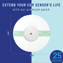 RightCare CGM patch with precut edges for easy application.