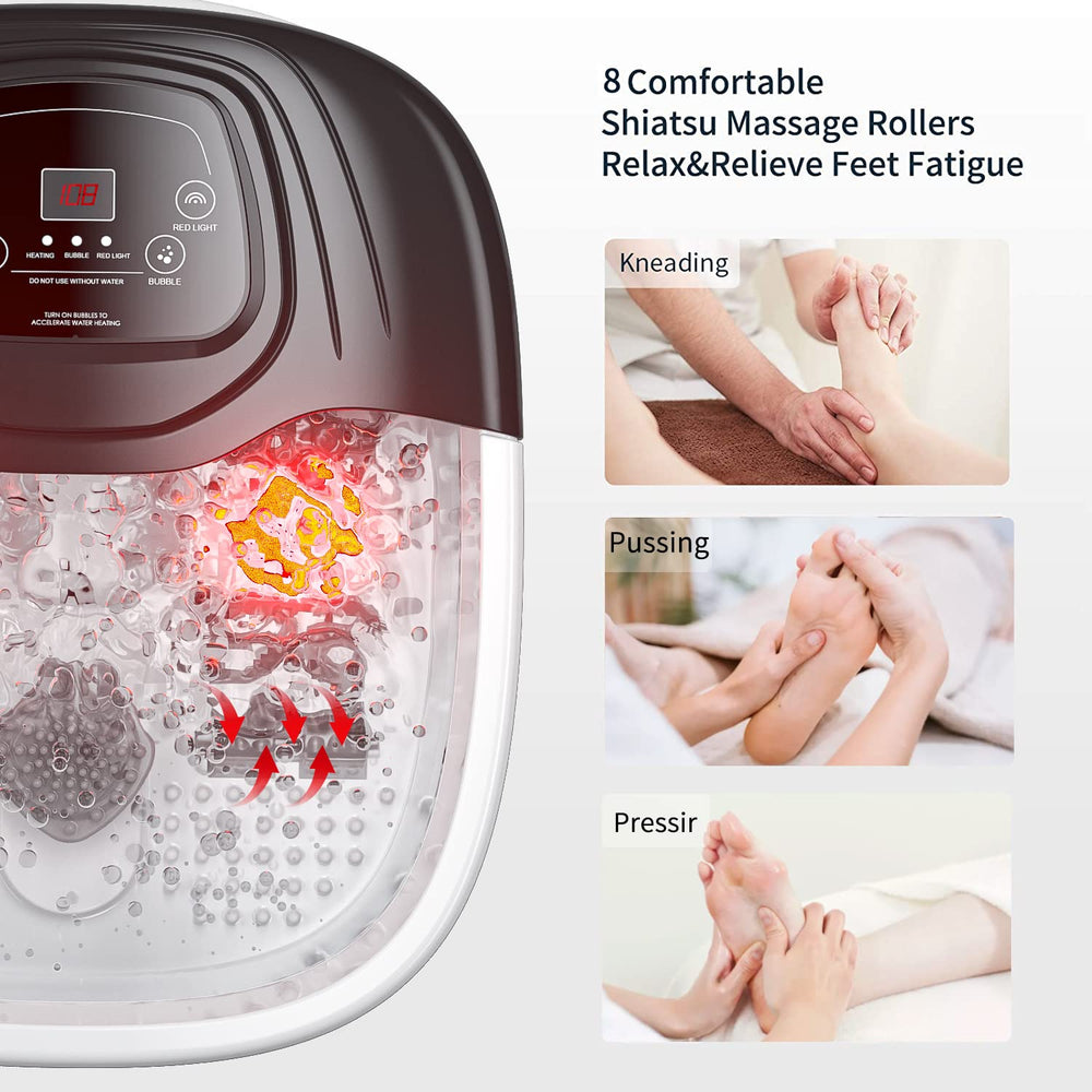 Rightmell Foot Spa with 8 rollers targets pressure points for calm evenings.