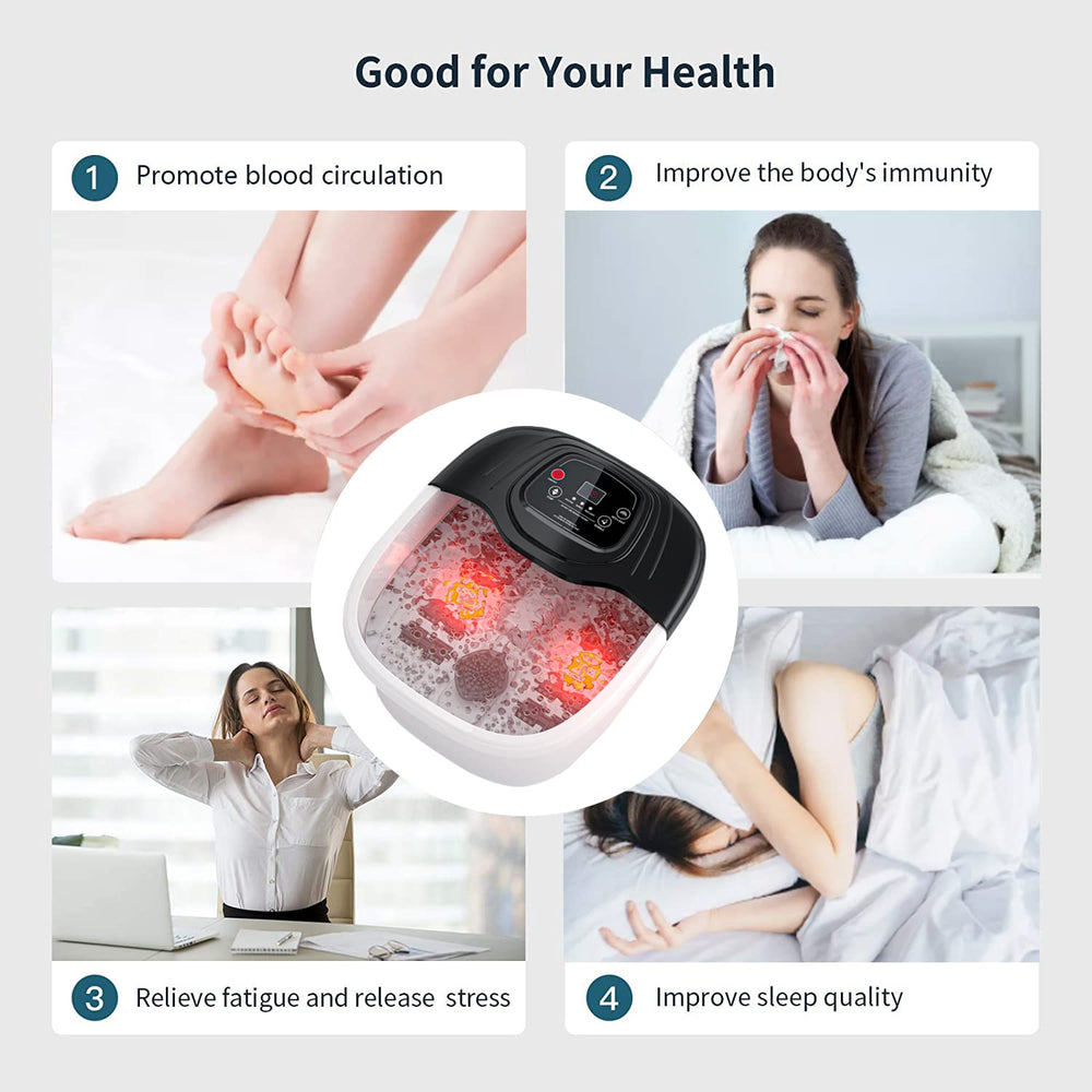 Rightmell Foot Spa quick heat keeps water at your preferred temperature.