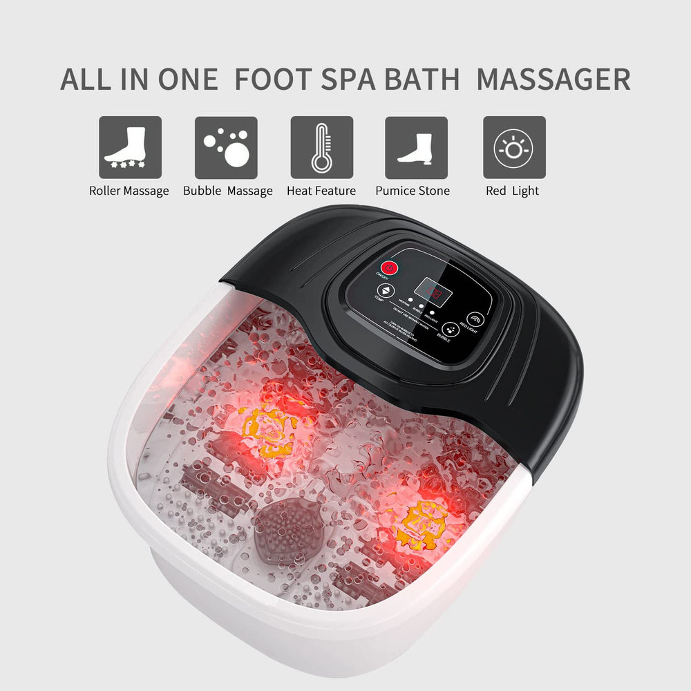 Rightmell Foot Spa red light creates a spa-like ambiance.