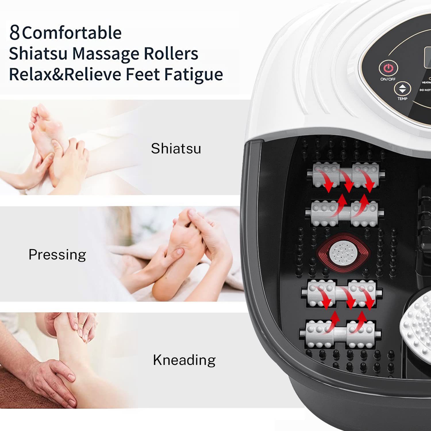 RIGHTMELL digital temperature control maintains your chosen water warmth.