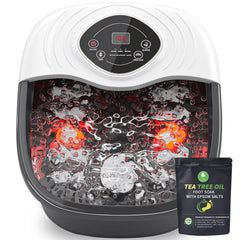 RIGHTMELL foot spa with heat, bubbles and eight rollers for a comforting foot massage.