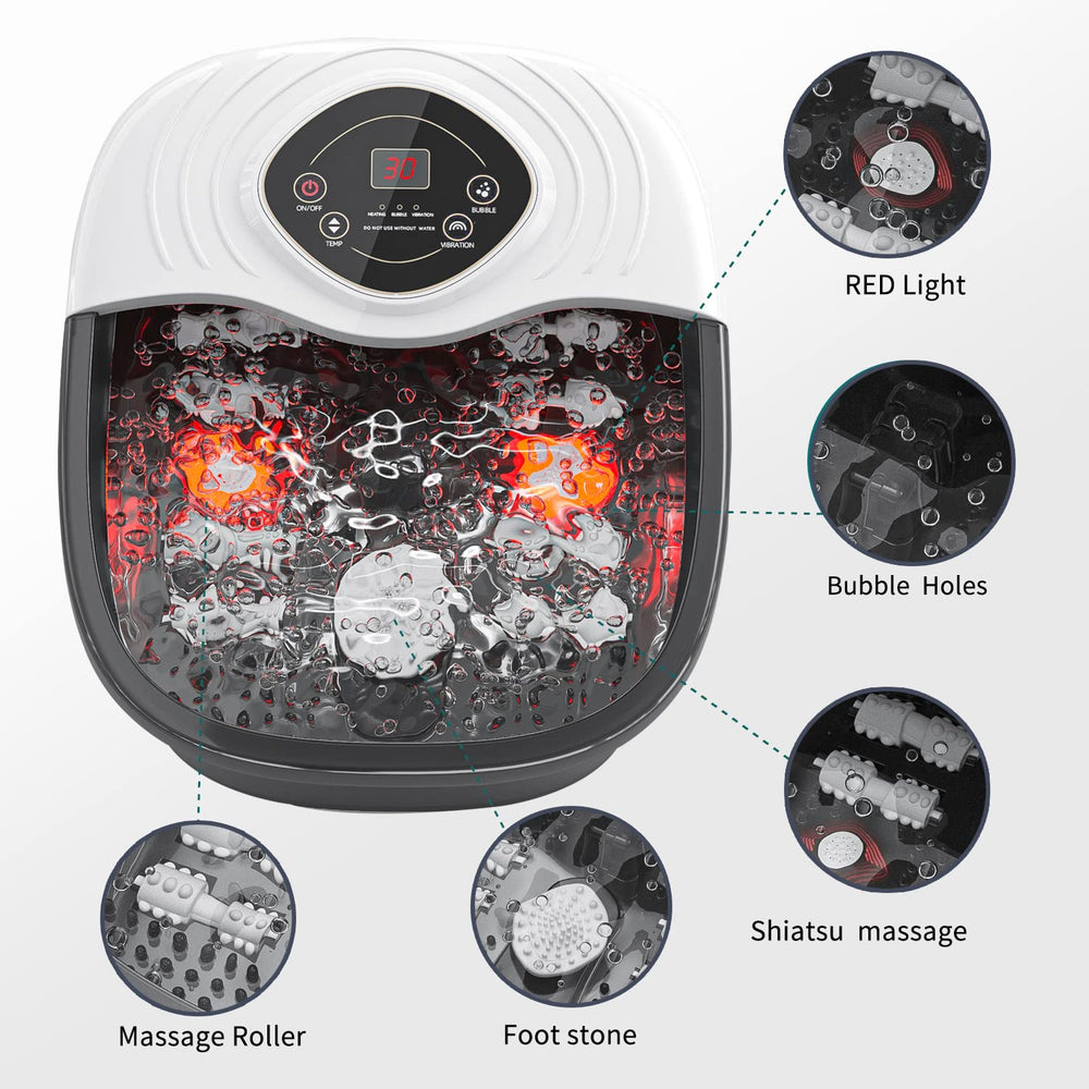 RIGHTMELL red light massage enhances relaxation during soaks.