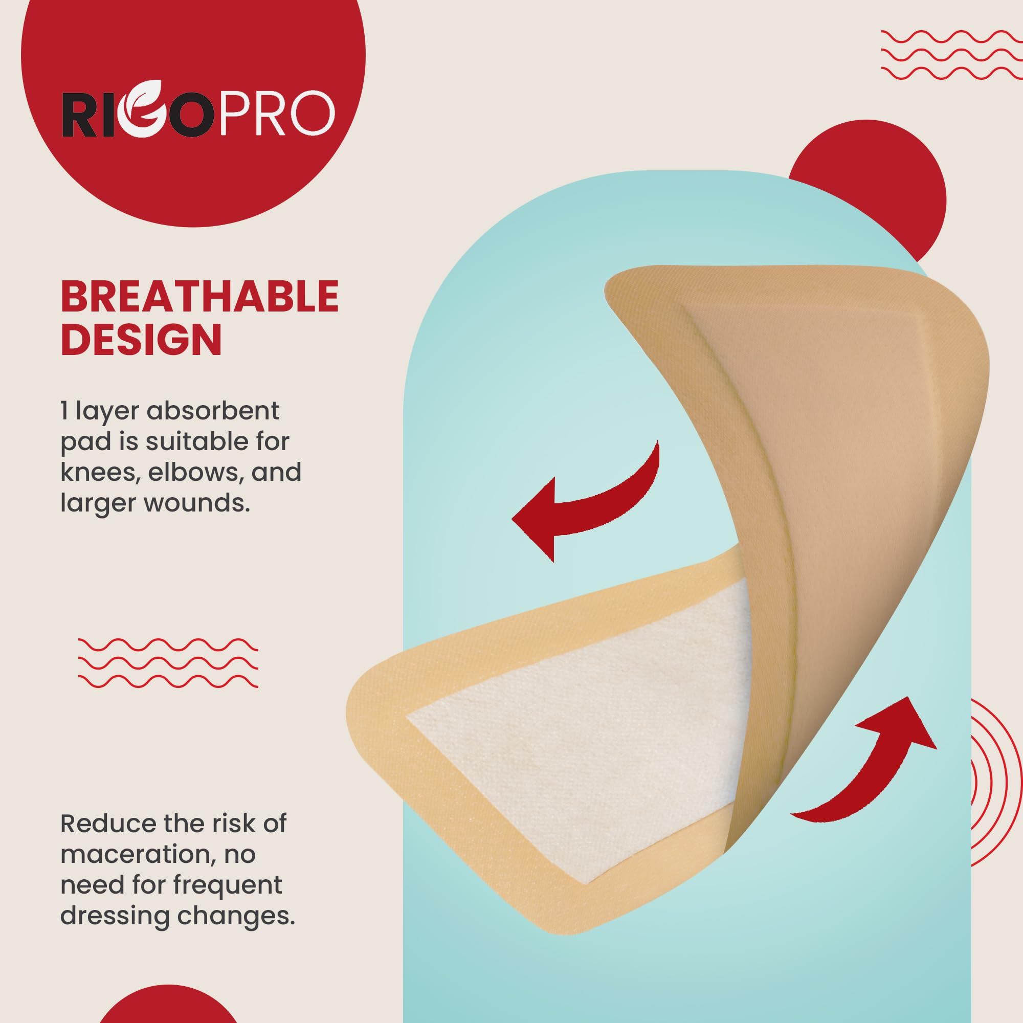 RIGO PRO latex-free bandage for skin-friendly, irritation-free wear.