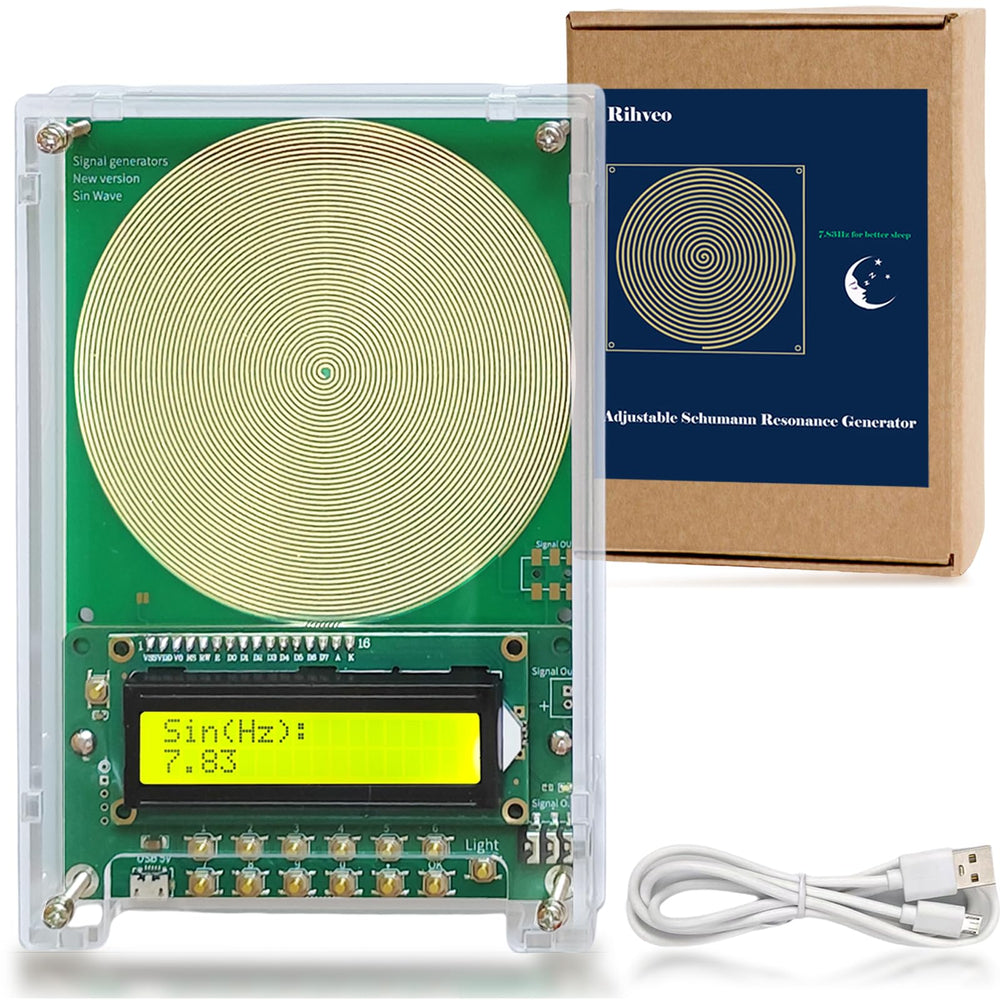rihveo adjustable frequency generator front view for at-home relaxation.