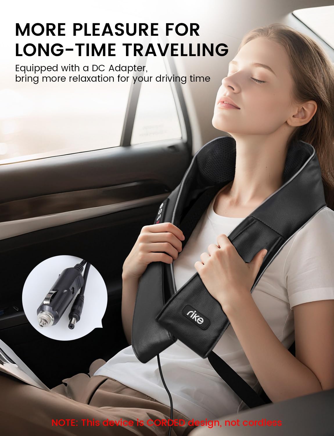 RIKE massager removable washable cover for hygienic use.