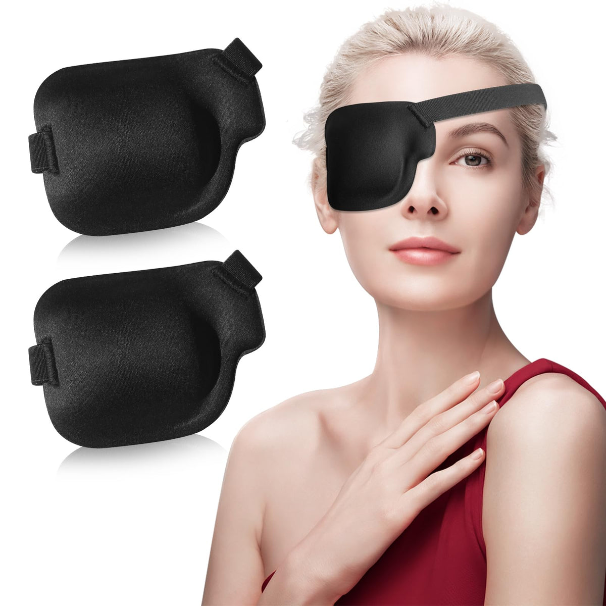 RIKEYO 2-pack 3D right eye patch pack for adults with comfortable wear