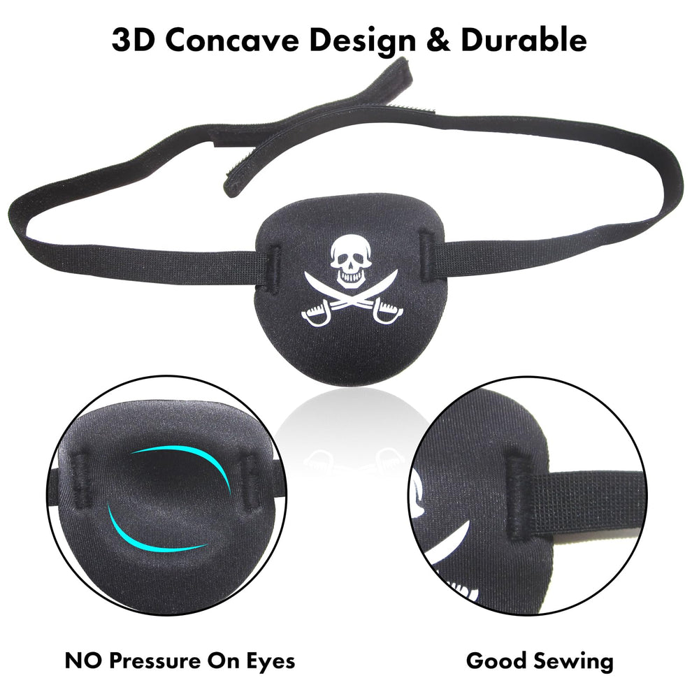 RIKEYO 3D concave design eye patch supports relaxed eye rest.
