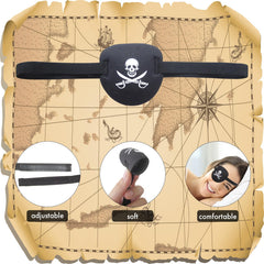RIKEYO adjustable strap eye patch fits various head sizes.