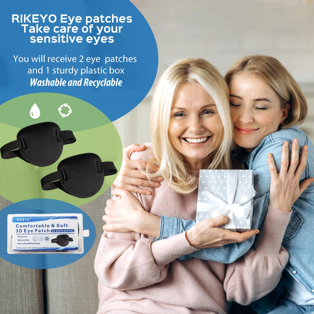 RIKEYO eye patch can be worn under glasses for convenience