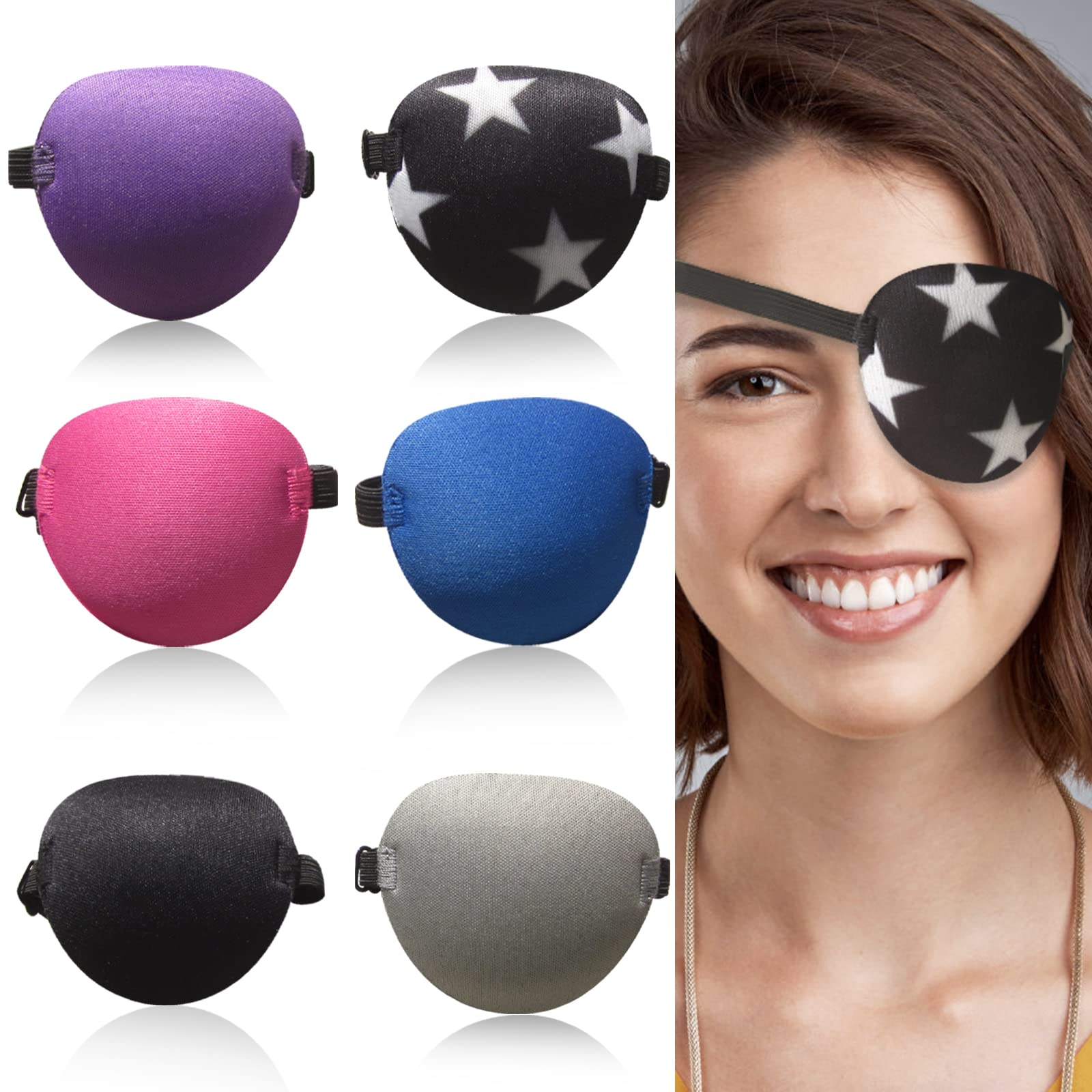 RIKEYO parche ocular con tejido suave para piel sensible y comodidad diaria.