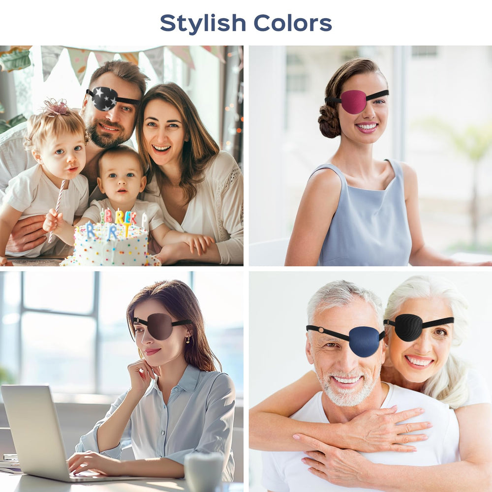 RIKEYO parche ocular en colores variados para combinar con outfits.